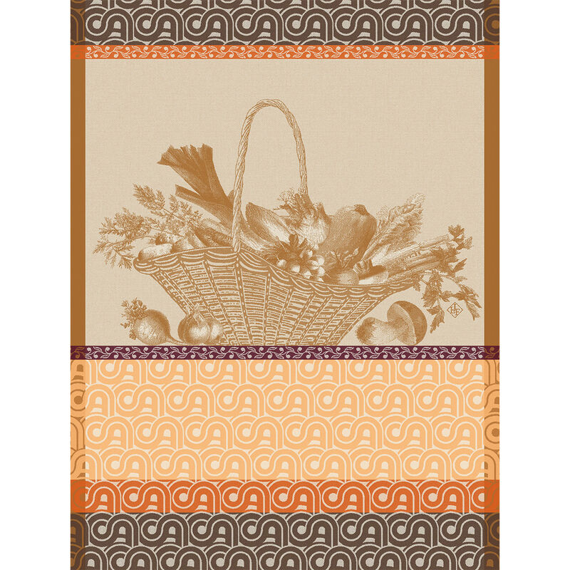 NEW! Potager D’Hiver Orange Tea Towel