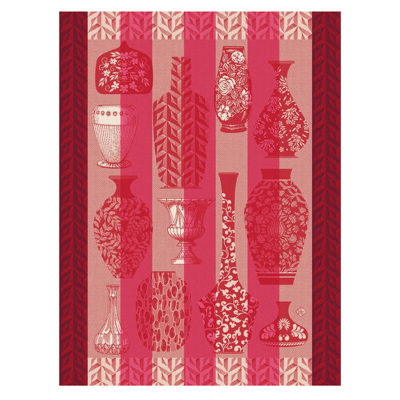 NEW! Poteries Pink Tea Towel