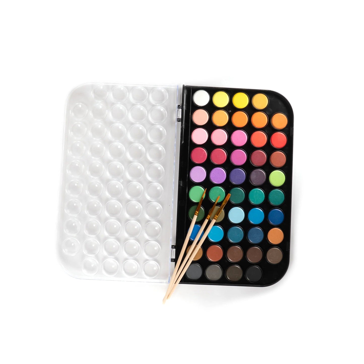 Watercolor Set, 48 Colors, 3 Brushes