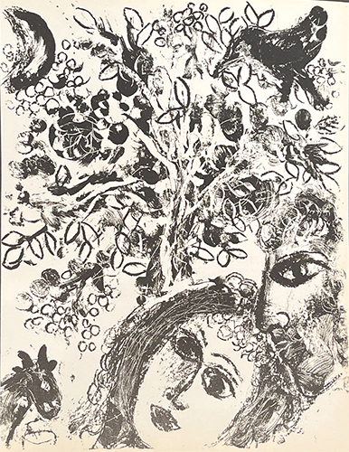 Couple Beside Tree, Marc Chagall