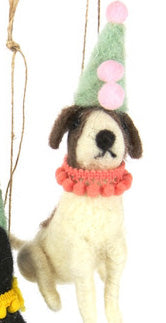 Party Dog Felt Ornament