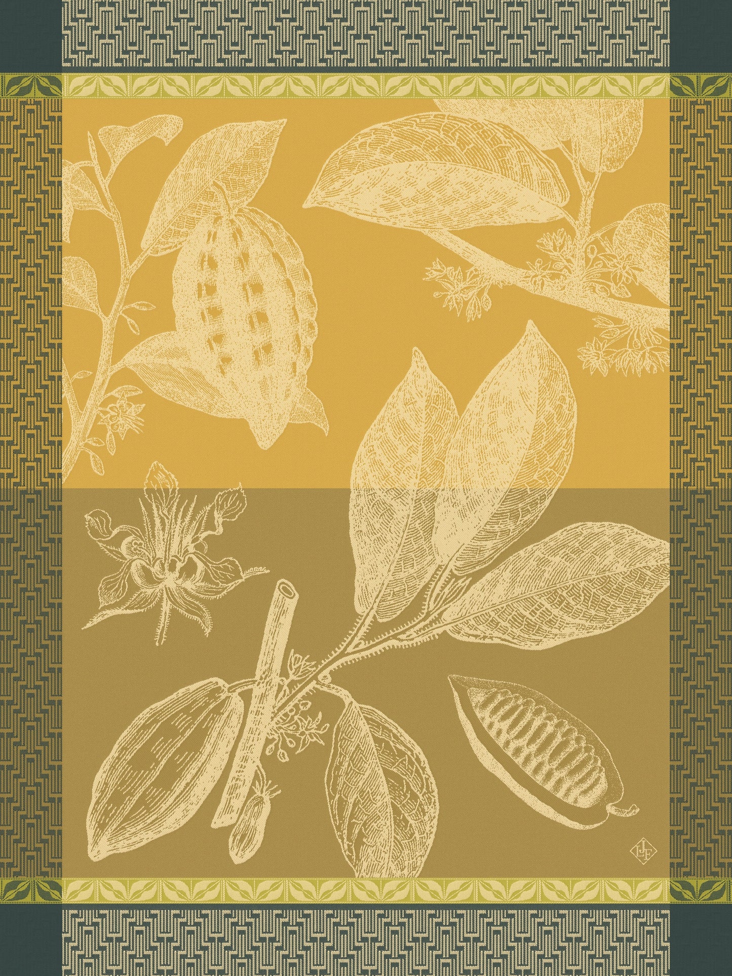 Chocolats Féve Yellow Tea Towel