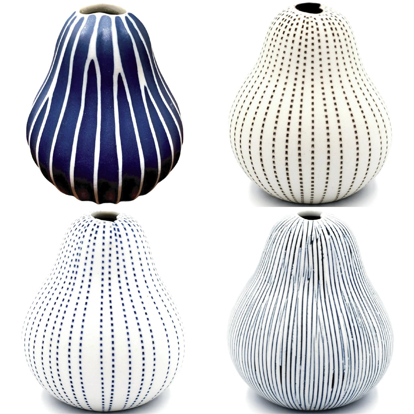 Assorted Gugu Pear Porcelain Bud Vases