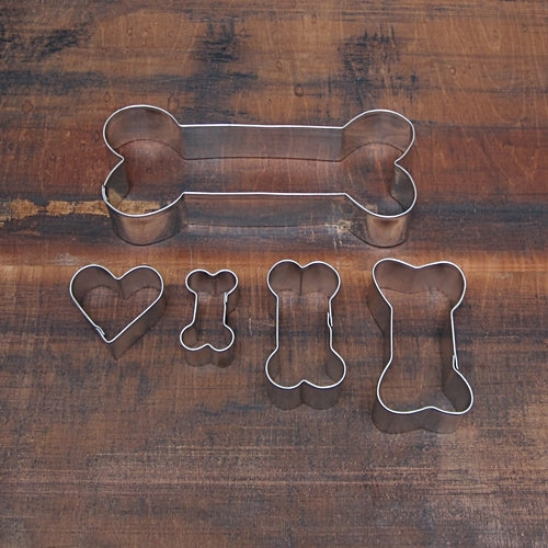 Dog Bone Themed 5-Piece Cookie Cutter Set