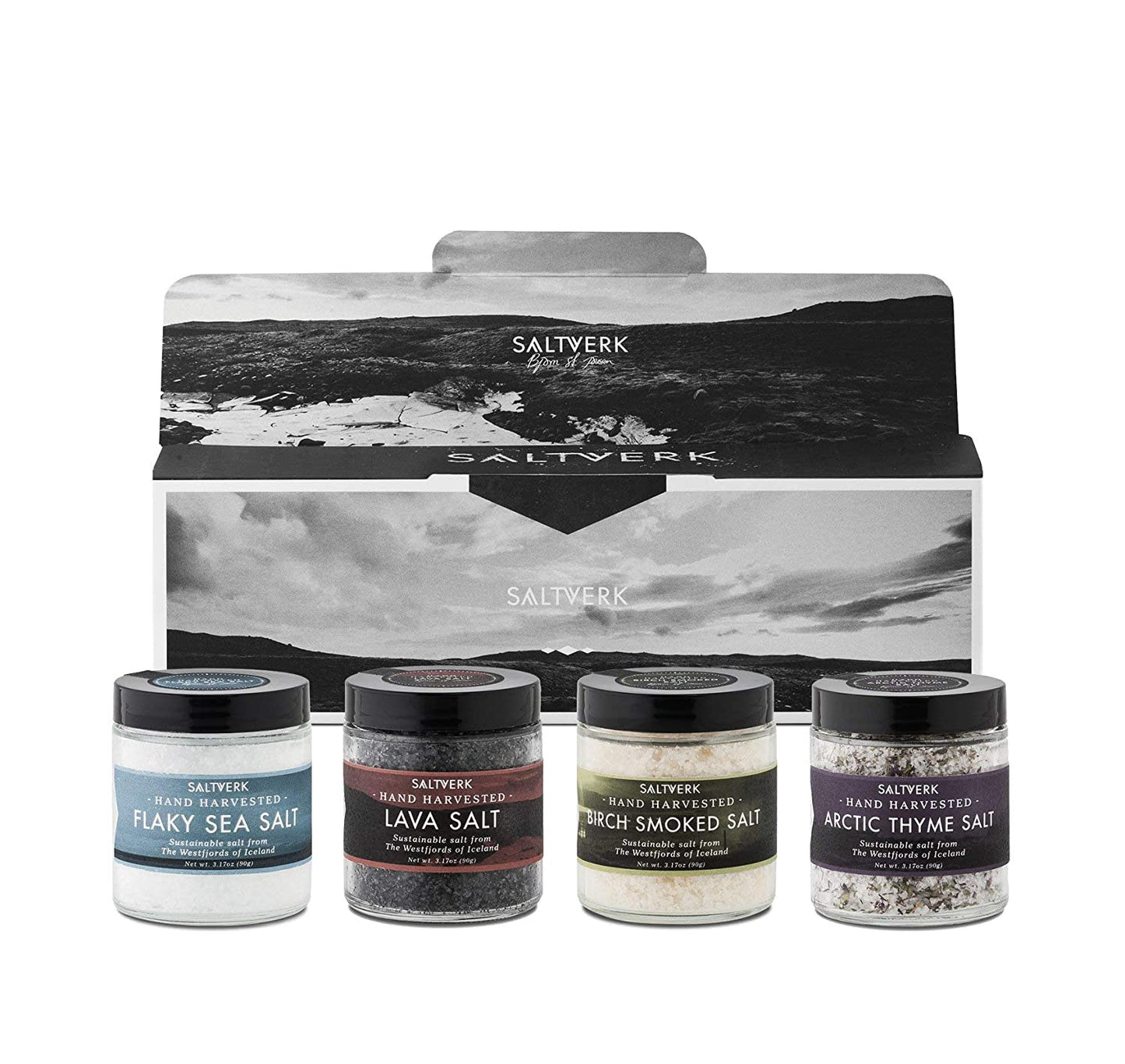 Icelandic Hand-Harvested Sea Salt Set of 4, Saltverk