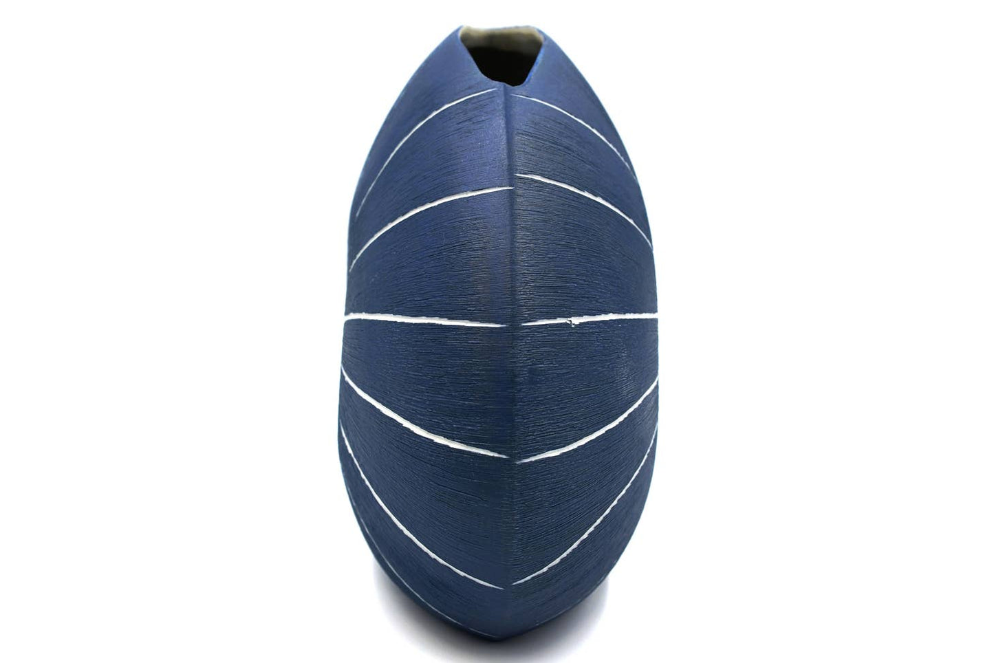 Large Deep Blue Siren Round Porcelain Vase