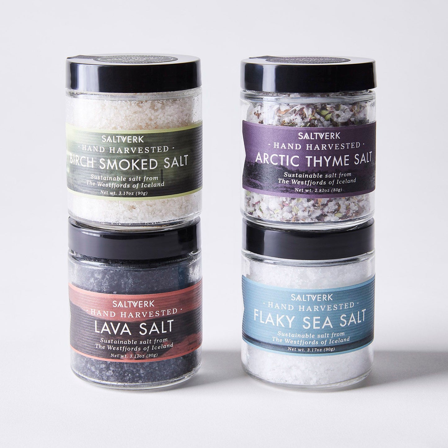 Icelandic Hand-Harvested Sea Salt Set of 4, Saltverk