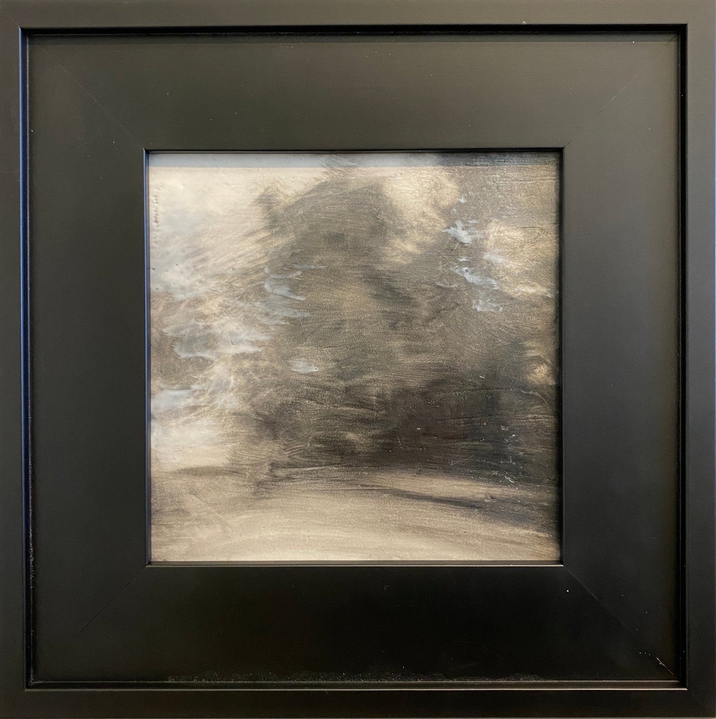 Memories of Land I, Encaustic & Charcoal