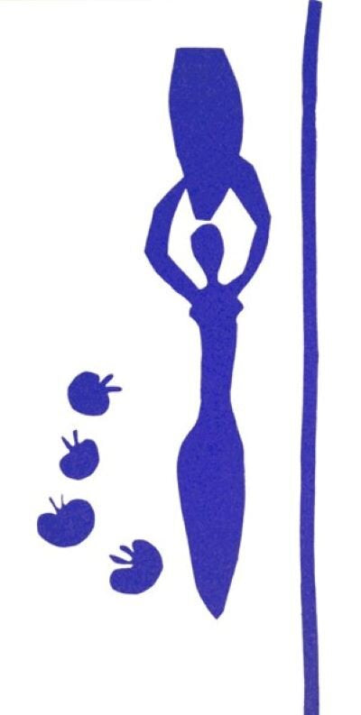 Woman With Amphora and Pomegranates Lithograph