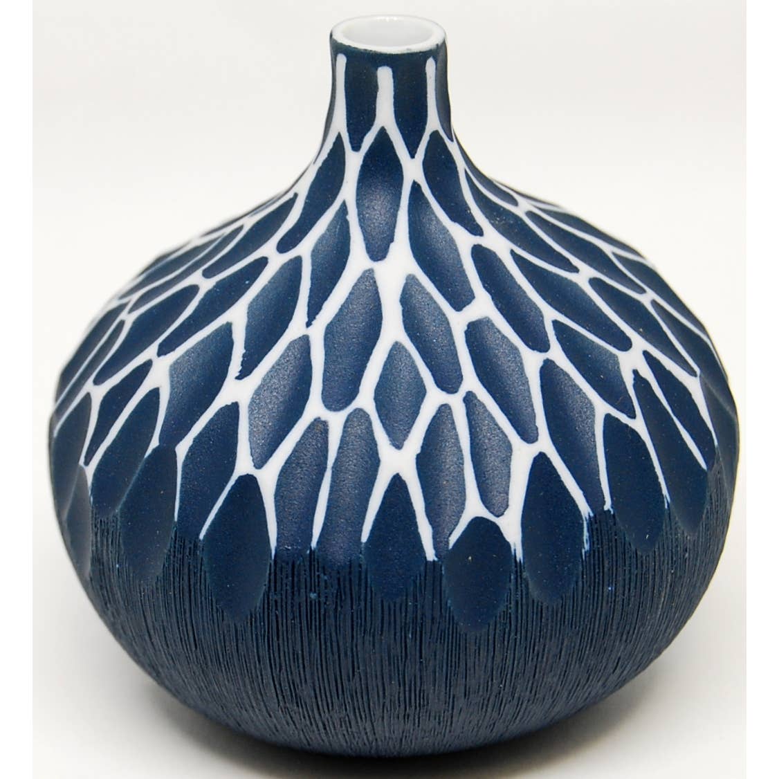 Congo Blue Porcelain Bud Vase