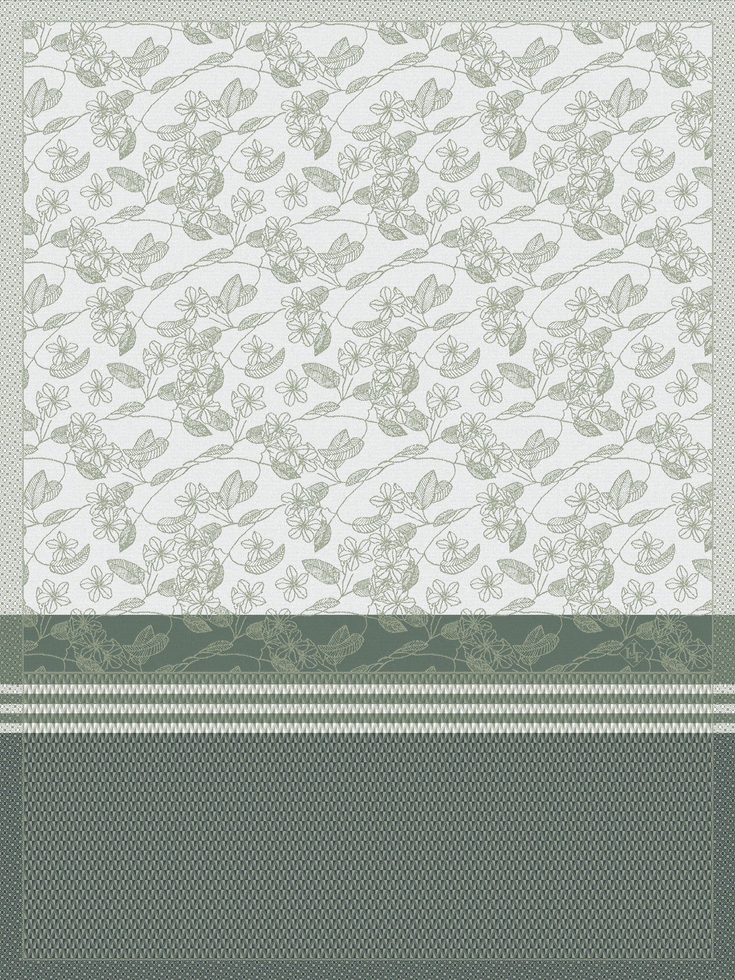 Essentiel Gravure Green Tea Towel