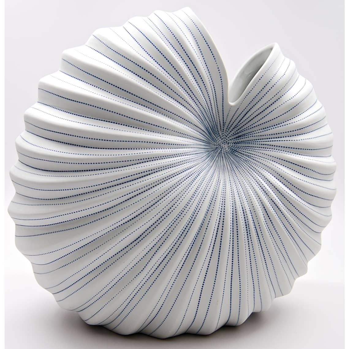 Large Palm Blue & White Dots Porcelain Vase - r. h. ballard shop & gallery