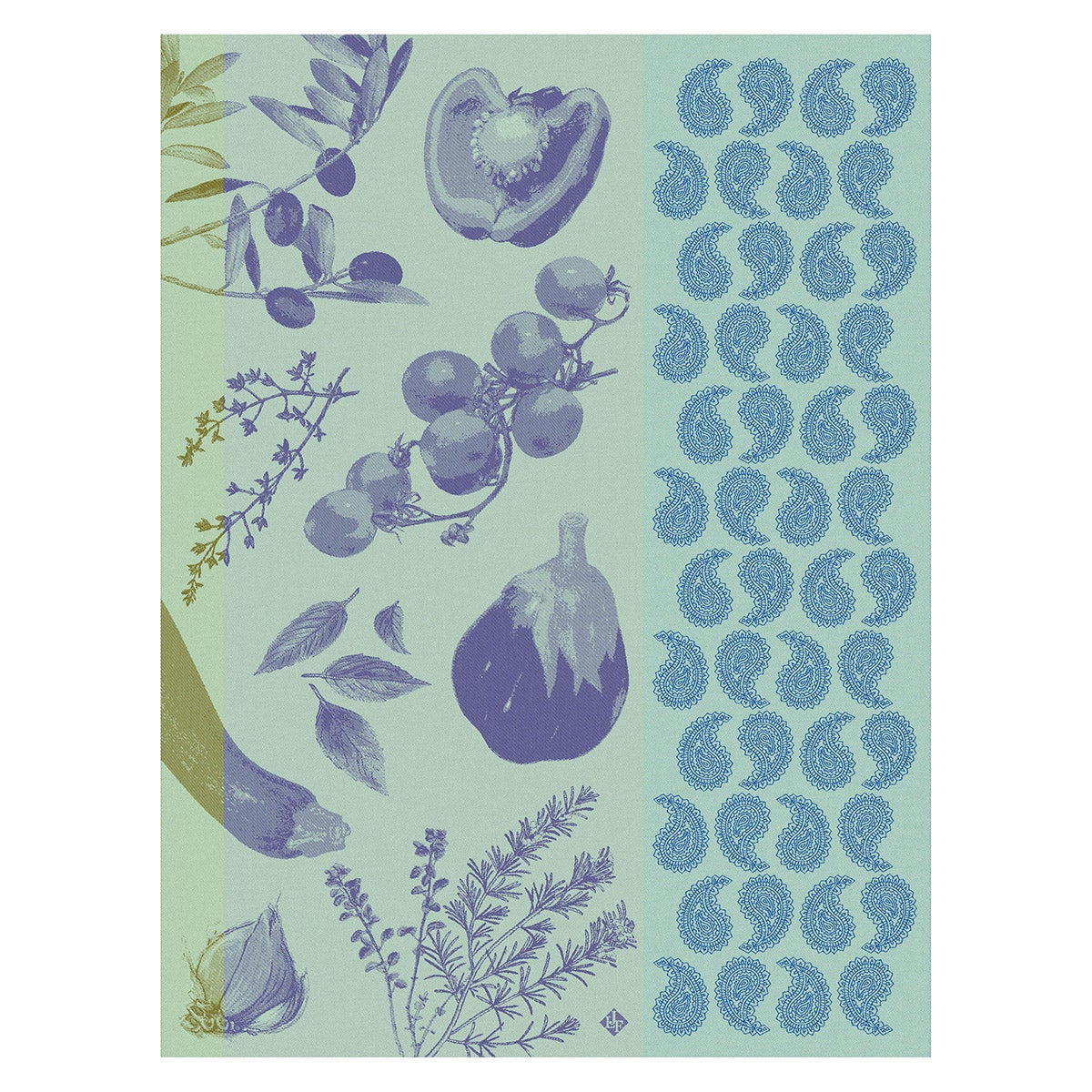 Soleil A Table Blue Tea Towel