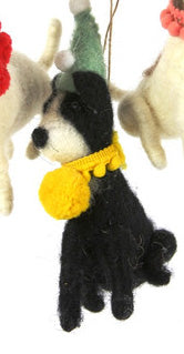 Party Dog Felt Ornament