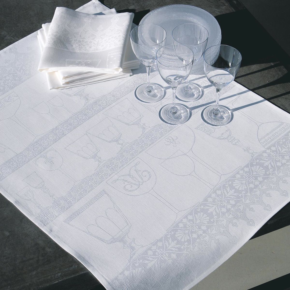 Cristal Linen White Towel - r. h. ballard shop
