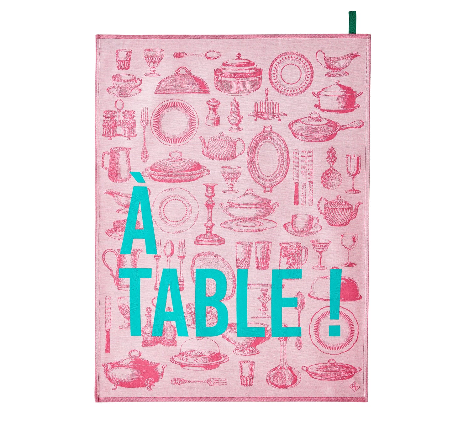 A Table Pink Tea Towel