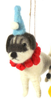Party Dog Felt Ornament