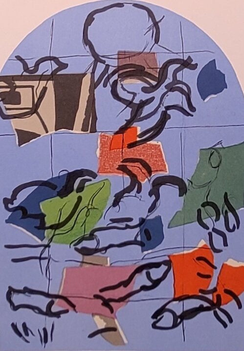 Tribe Of Rueben Preliminary Design, Marc Chagall