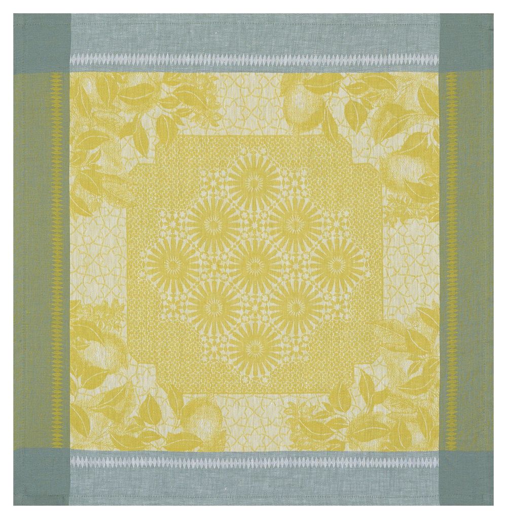 Jardin Dorient Yellow Linen Napkin