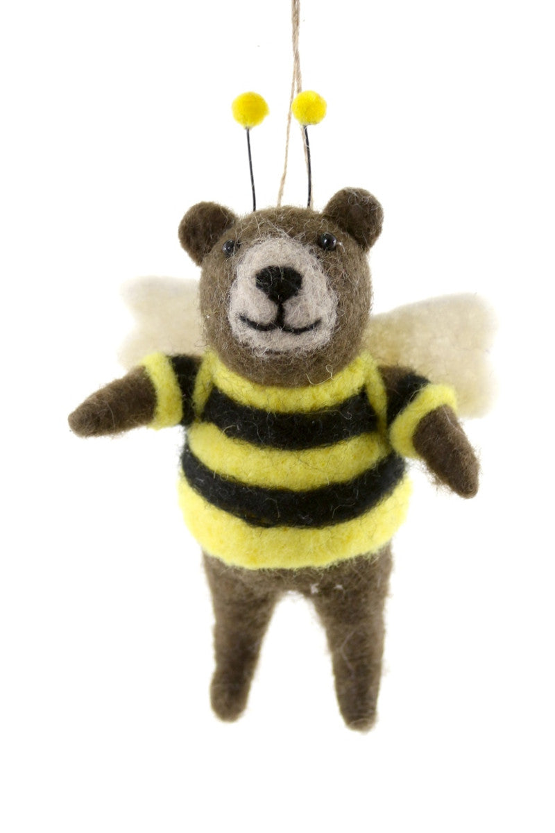 Bumble-Bear Wool Felt Ornament