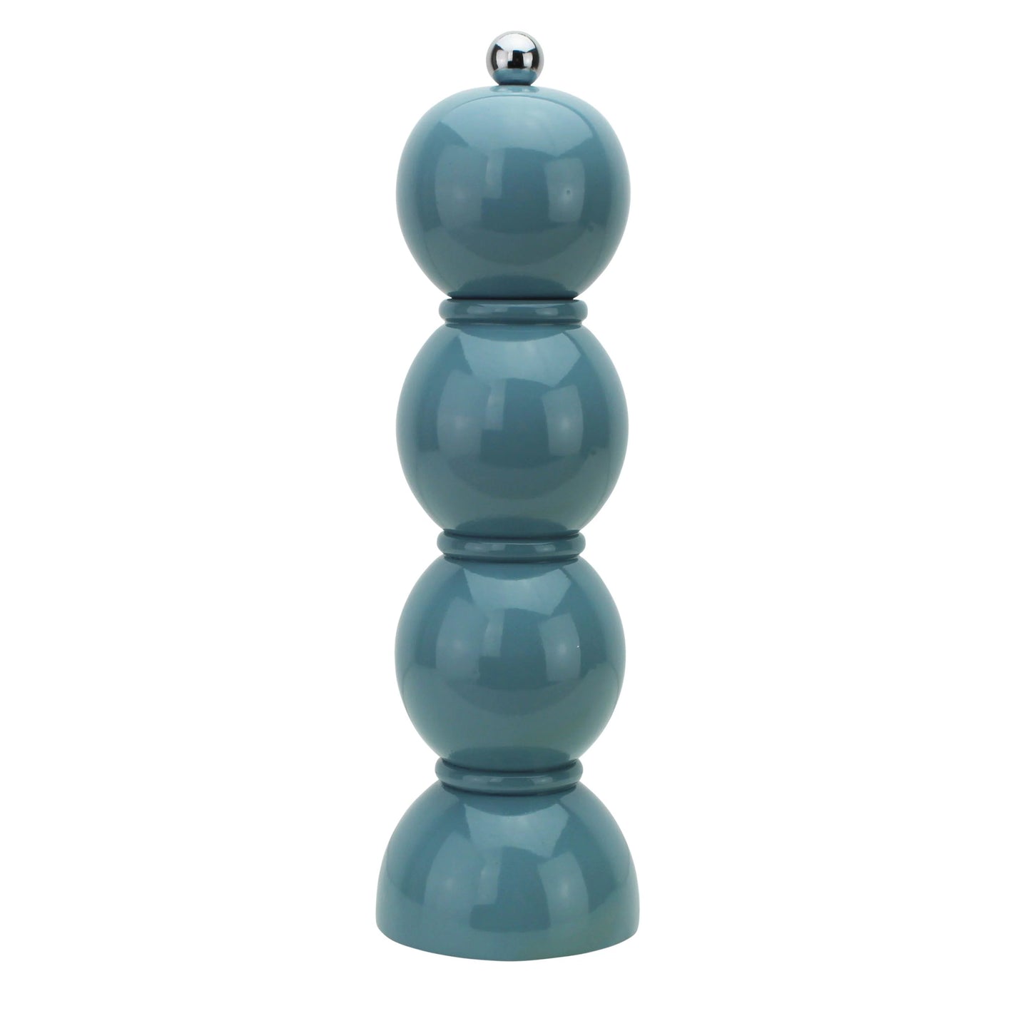 Chambray Blue Lacquer Bobbin Salt & Pepper Mill Grinder, London
