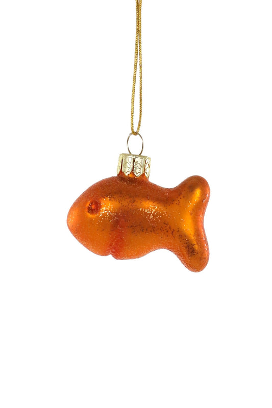 Goldfish Cracker Glass Ornament
