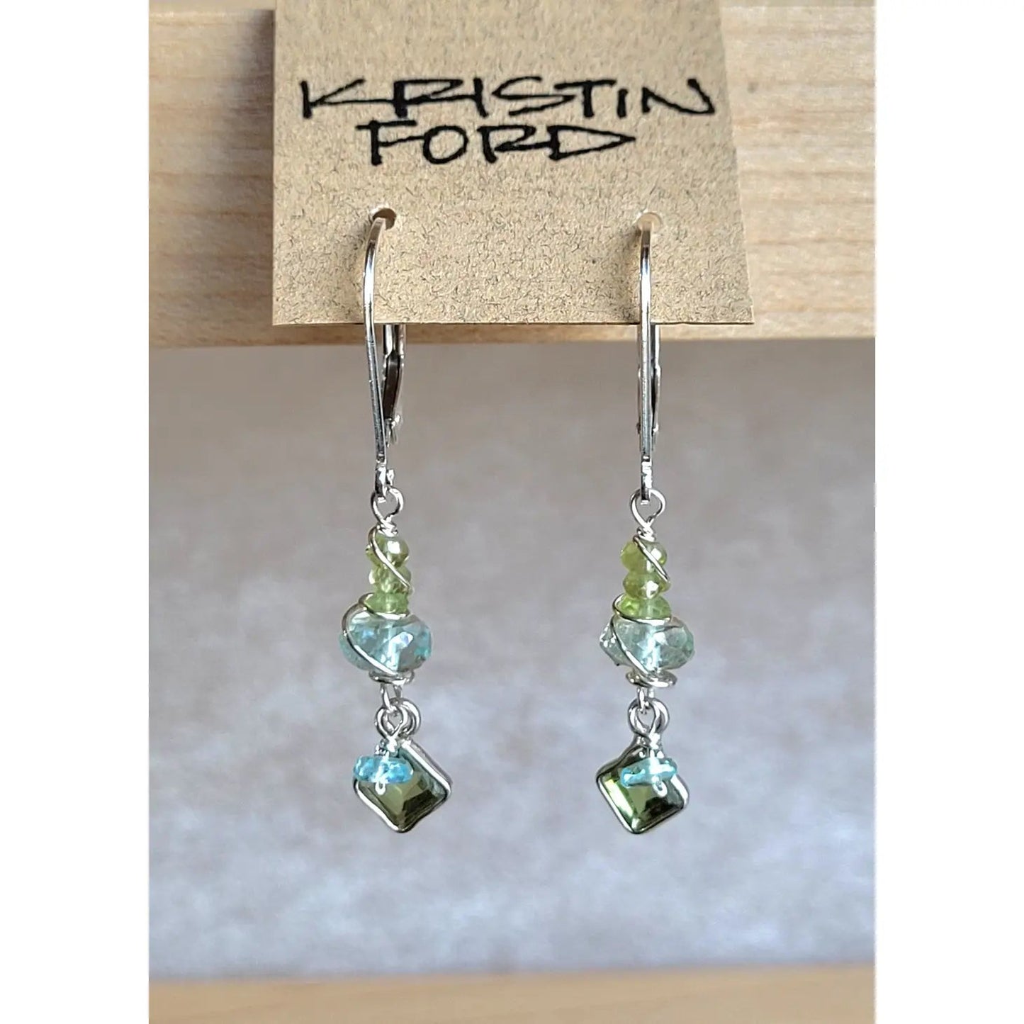 Peridot & Aquamarine Earrings