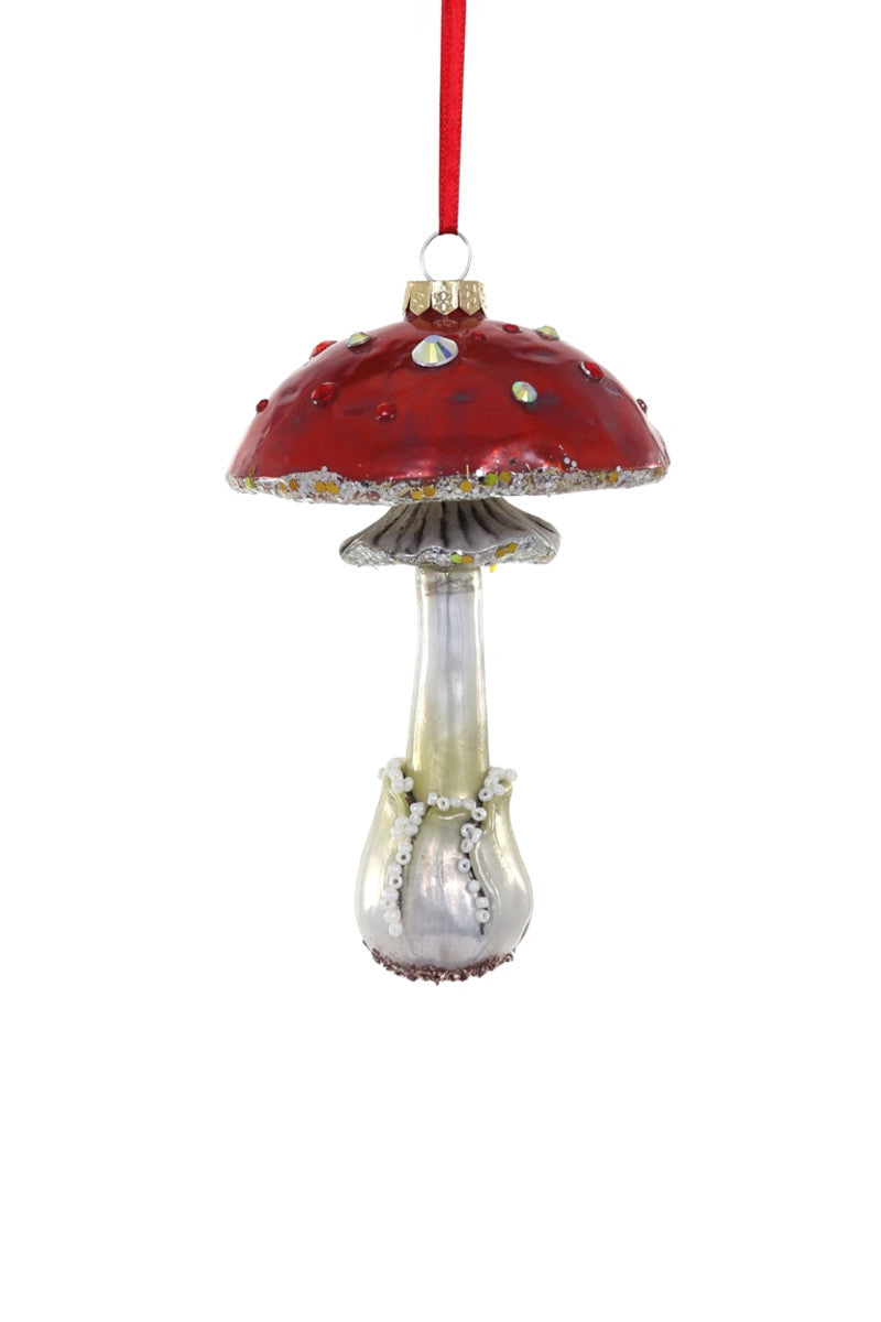 Frostfield Mushroom Glass Ornament