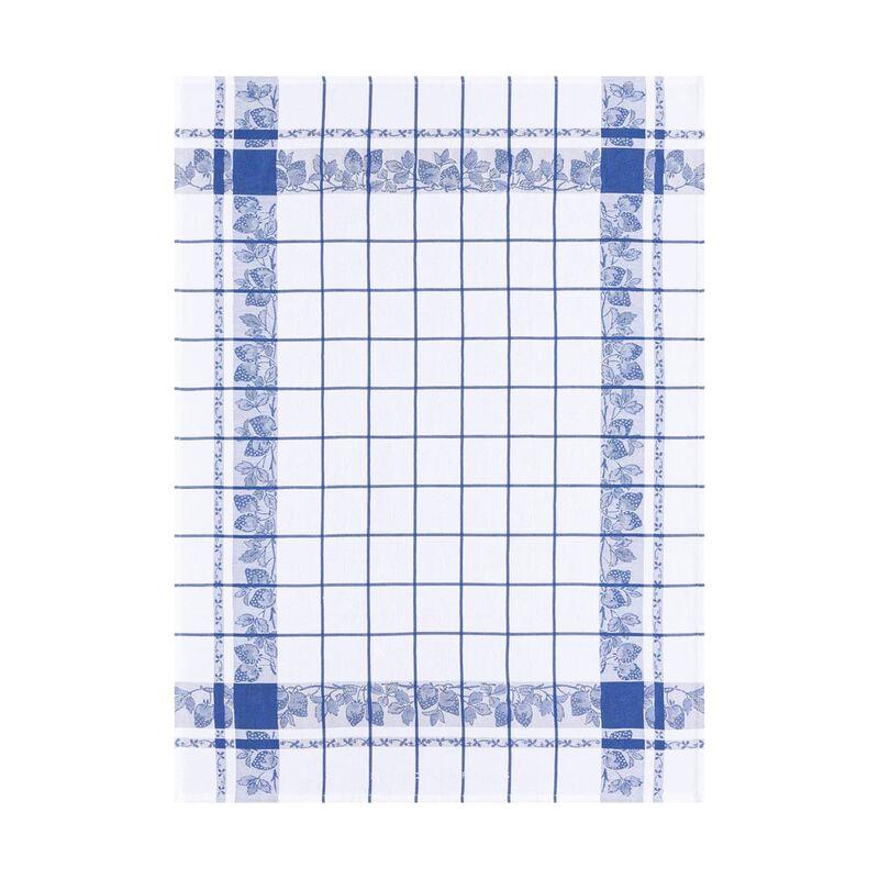 Fraises Blue and White Tea Towel