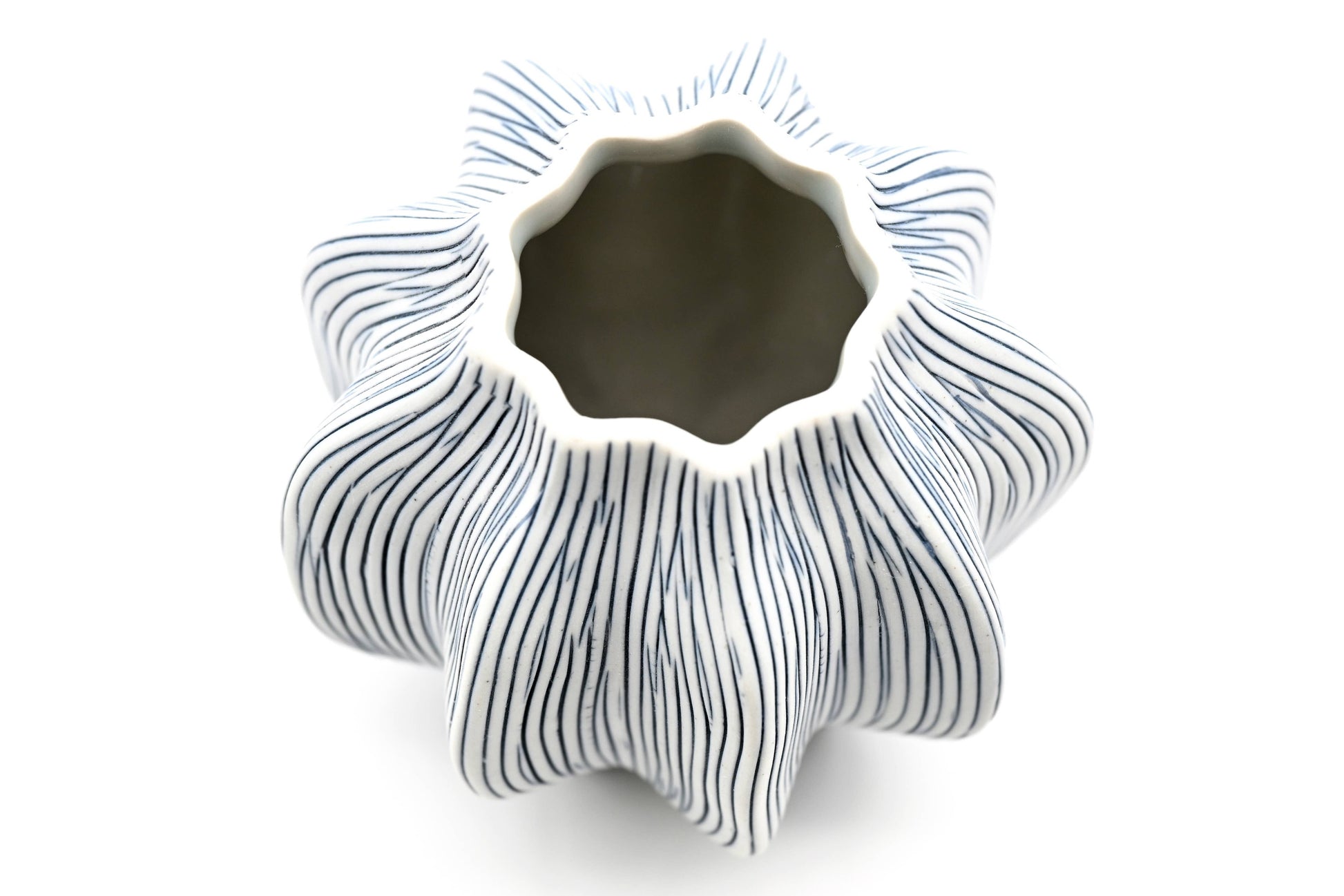 MAFA Blue Stripe Handcrafted Porcelain Vase - r. h. ballard shop & gallery