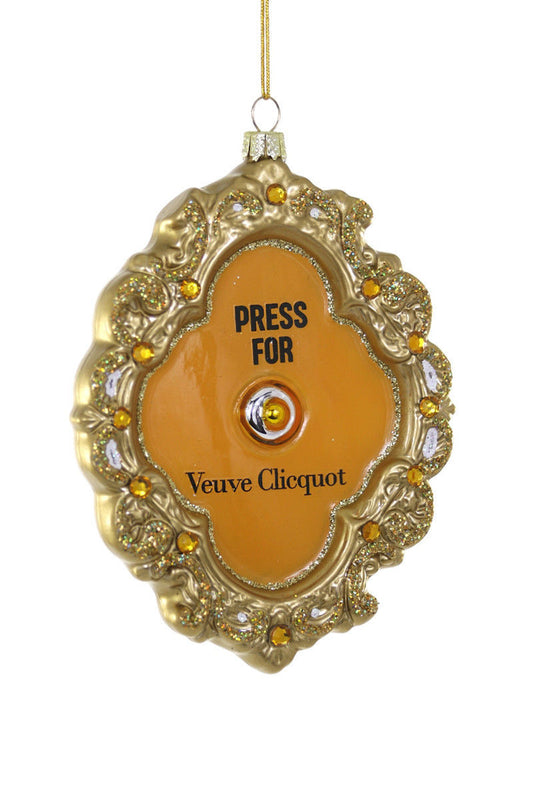 Press for Veuve Clicquot Glass Ornament