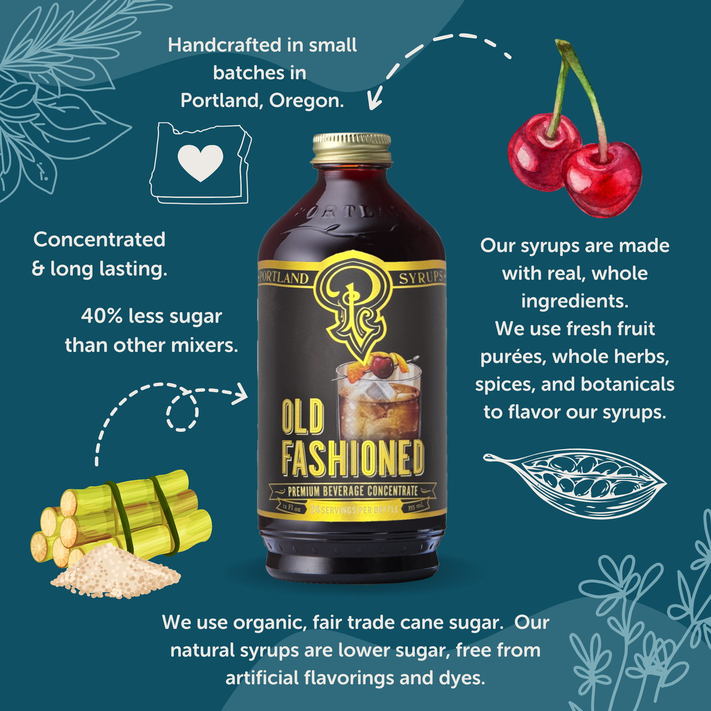 Old Fashioned Syrup 12oz - cocktail / mocktail drinks