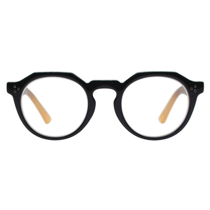 PARKER | Black  | Cream Temples | Blue Light: 2.00