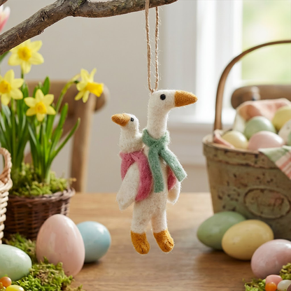 Handmade Felt Mother Goose Hanging Decoration - r. h. ballard shop & gallery