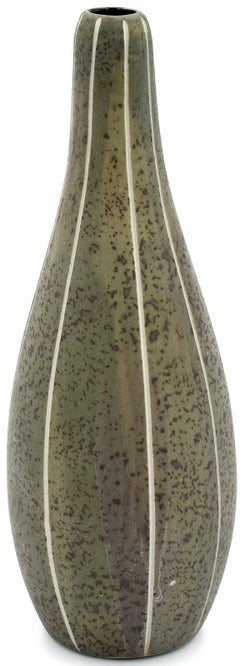 Modo Porcelain Bud Vase, Olive & Cream