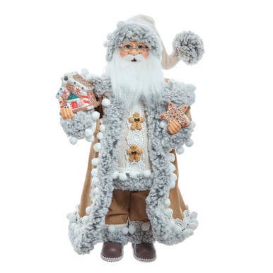 17.25" Gingerbread Standing Santa - r. h. ballard shop & gallery