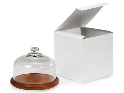 Recycled White Gift Boxes: White / 100 Pack / 6x6x4"