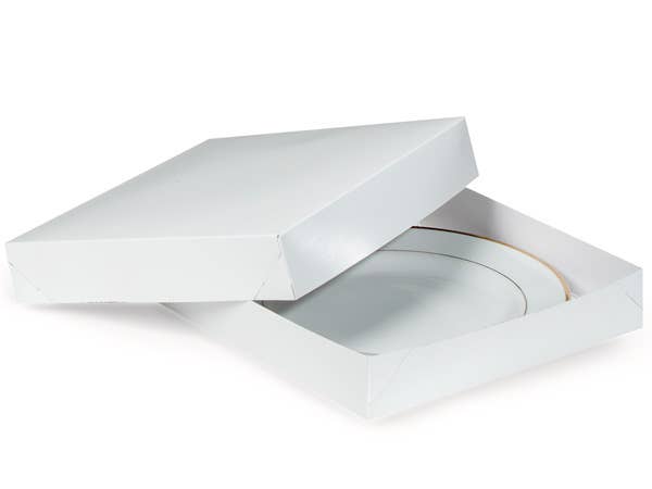 Recycled White Gift Boxes: White / 100 Pack / 4x4x4"