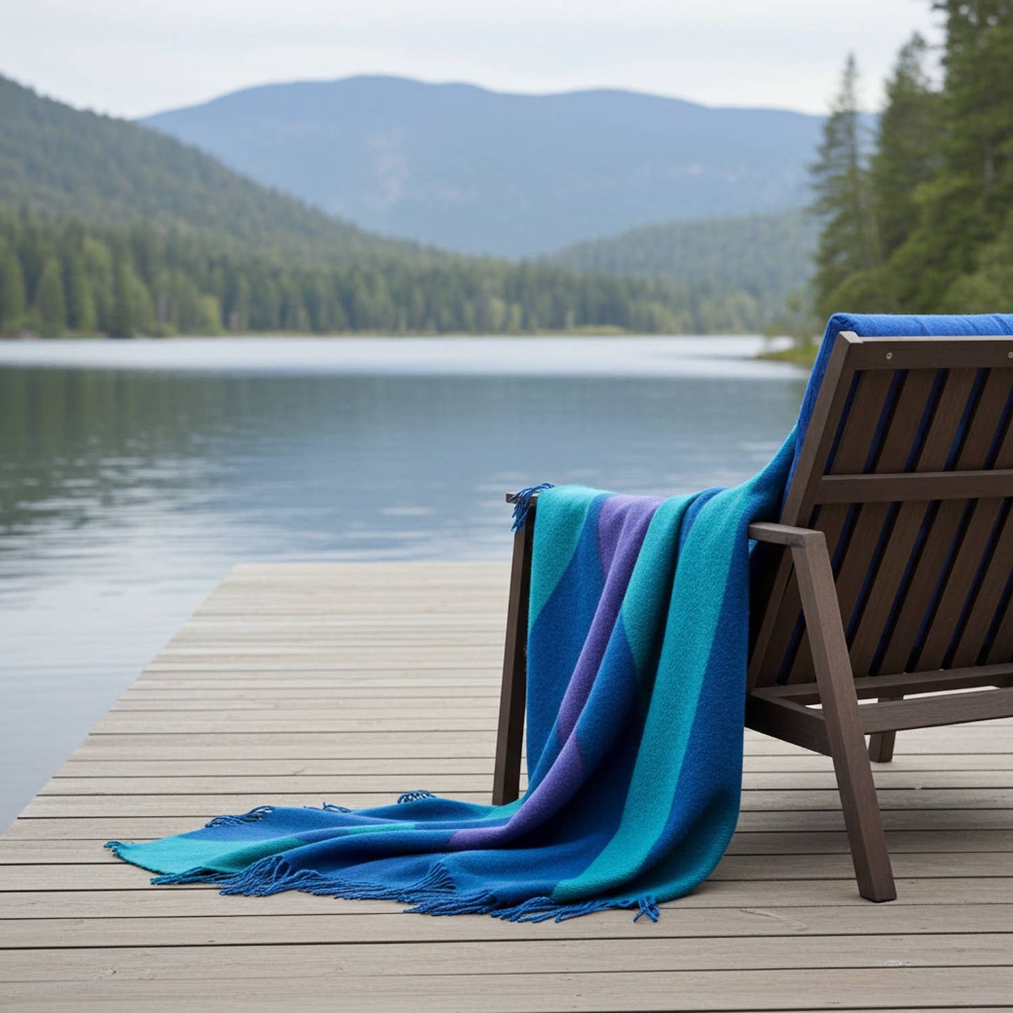 100% Baby Alpaca Throw - Adriatic - r. h. ballard shop & gallery