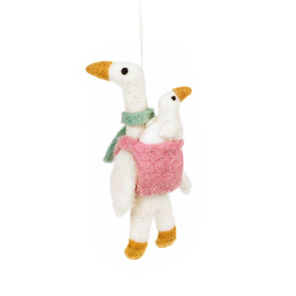 Handmade Felt Mother Goose Hanging Decoration - r. h. ballard shop & gallery