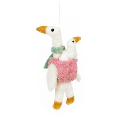 Handmade Felt Mother Goose Hanging Decoration - r. h. ballard shop & gallery