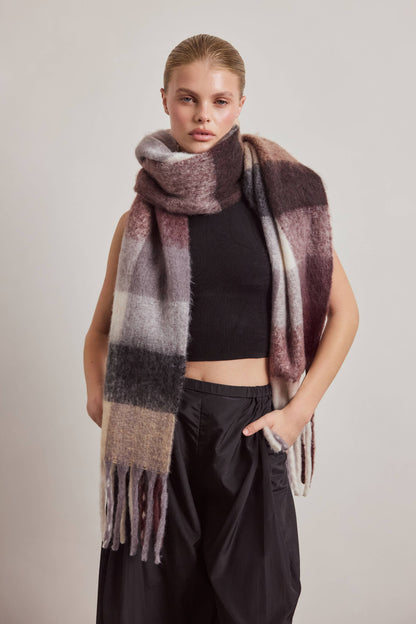 The Reykjavik Scarf - 100% Recycled - Dark Berry