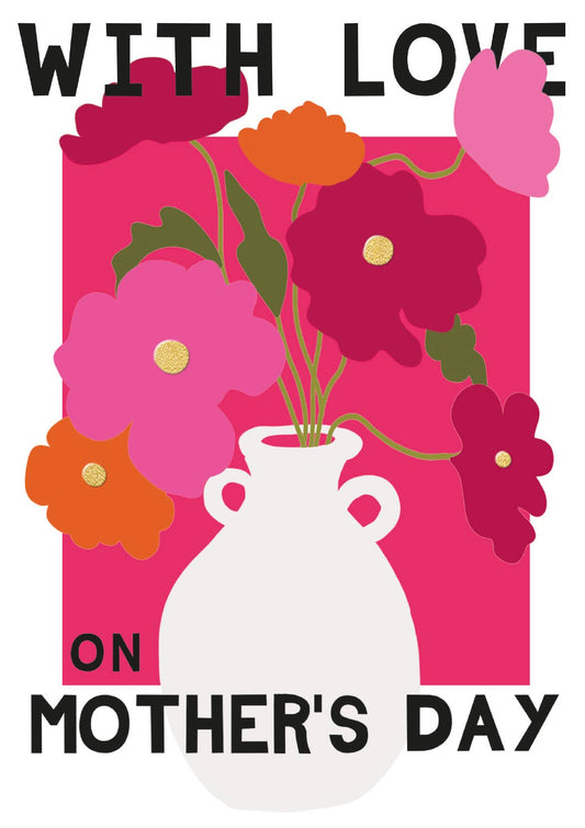 MOTHERS DAY PINK FLOWER GREETING CARD RACHEL ELLEN - r. h. ballard shop & gallery