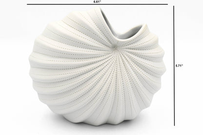 PALM S White -Handcrafted Porcelain Vase