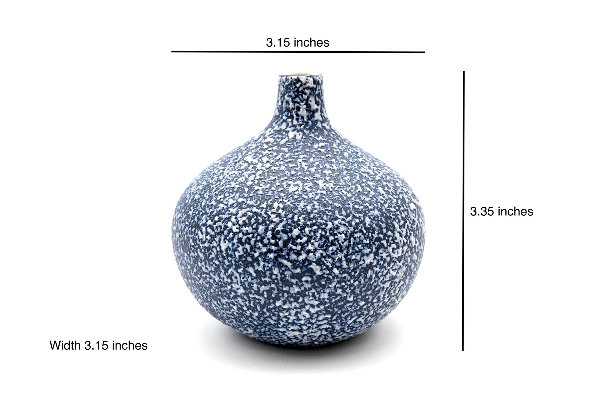 CONGO Blue Texture Handcrafted Porcelain Bud Vase - r. h. ballard shop & gallery