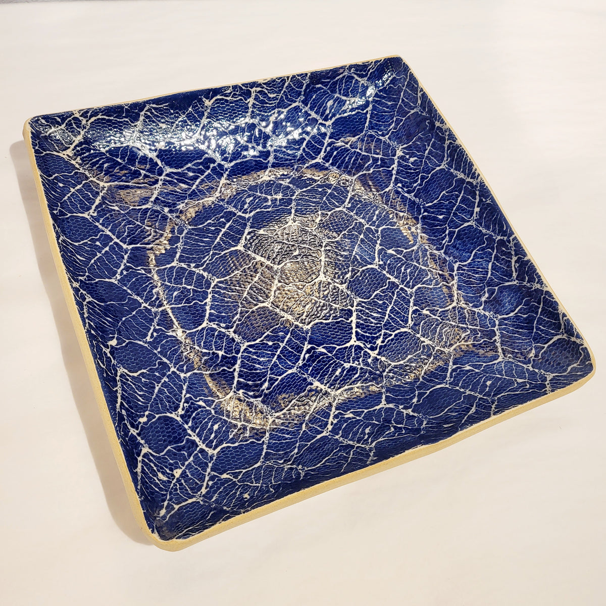 Terrafirma Ceramics - Cobalt Foliage Square Platter - r. h. ballard shop & gallery