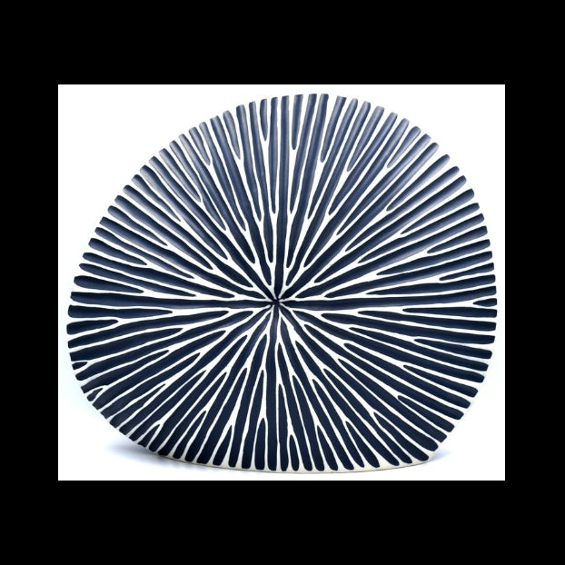 Diva Large Blue and White Round Porcelain Vase - r. h. ballard shop & gallery