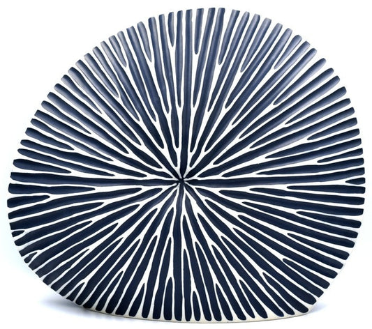 Diva Large Blue and White Round Porcelain Vase - r. h. ballard shop & gallery