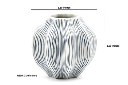 MAFA Blue Stripe Handcrafted Porcelain Vase - r. h. ballard shop & gallery