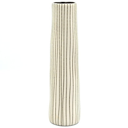 Koza Brown & Cream Dots Porcelain Bud Vase